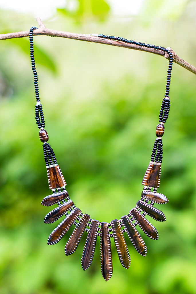 Roselyn Necklace | Brown - Nyora Beads