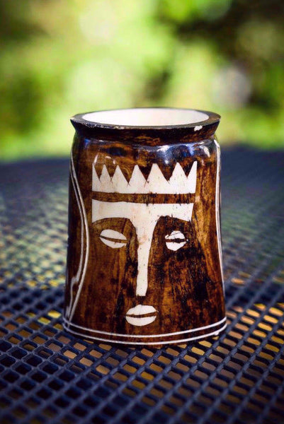 Toothpick Holder | African Mask - Nyora Beads