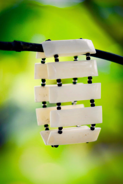 Nashamba Bracelet | White - Nyora Beads
