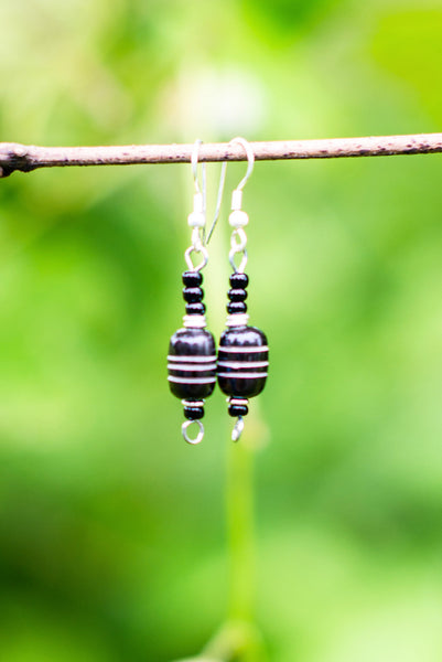 Nyeusi Earrings - Nyora Beads