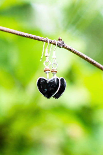 Mpenzi Earrings | Black - Nyora Beads