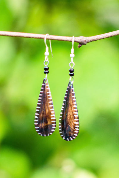 Roselyn Earrings | Brown - Nyora Beads