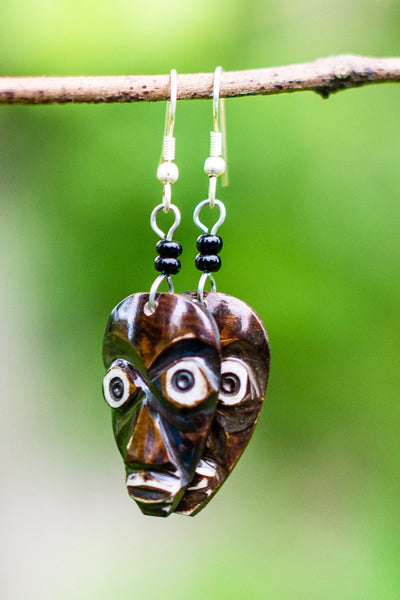 Handmade African Mask Earrings