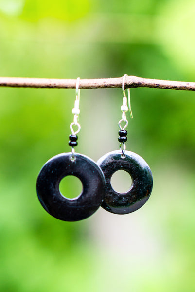 Nyafamba Earrings | Black - Nyora Beads