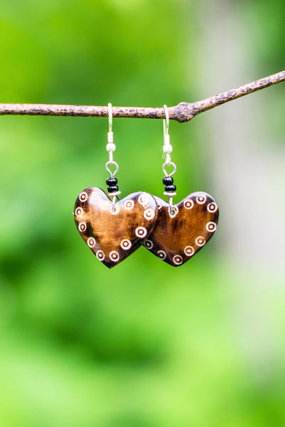 Mpenzi Earrings | Brown - Nyora Beads