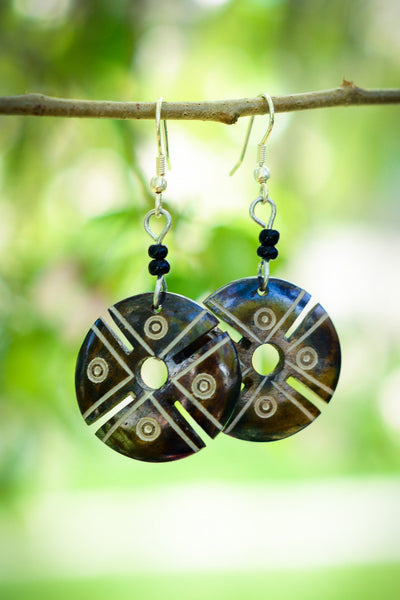 Atieno Earrings | Brown - Nyora Beads