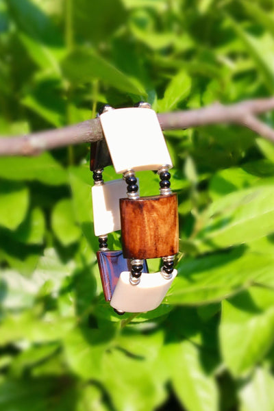 Amani Bracelet | Brown & White