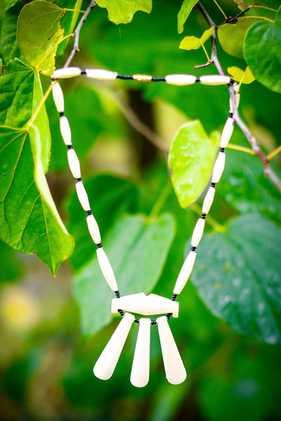 Malaika Necklace | White - Nyora Beads